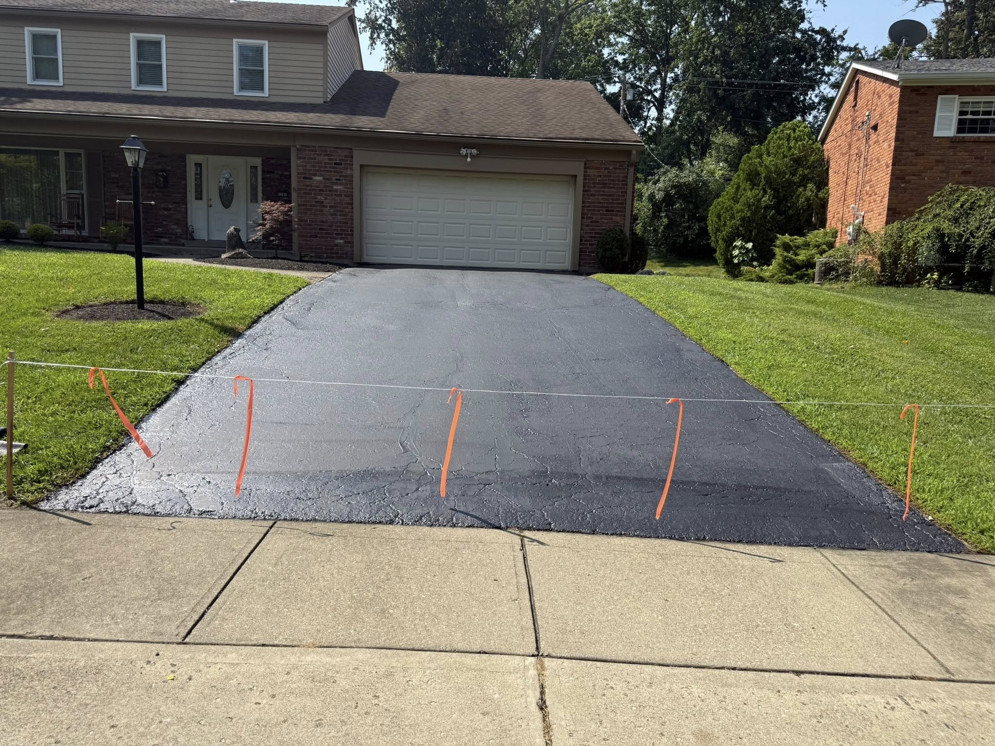 Driveway sealcoating project